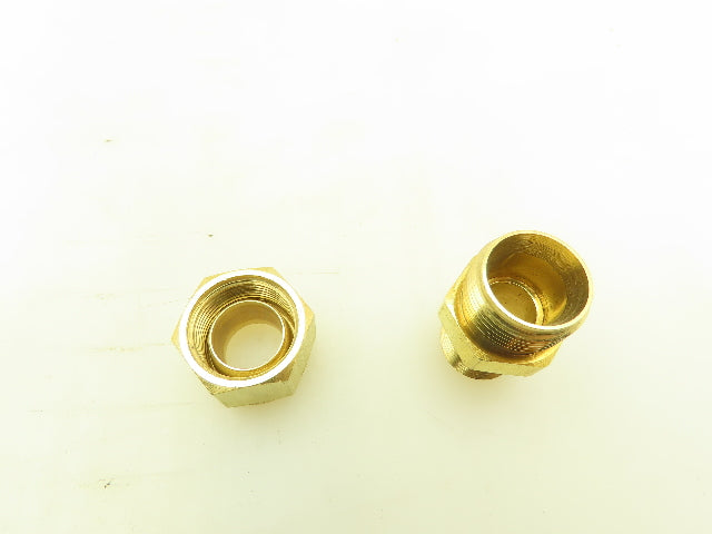 Parker 68C-8-6 Brass Compression Male Connector 1/2" Tube x 3/8" NPT  Lot of 35