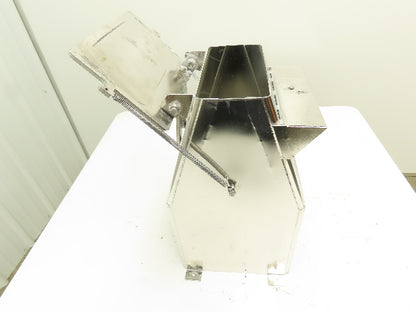 Stainless Gravity Feeder Dry Bulk Material Hopper Bin Manual Dump Chute 8x10x18"