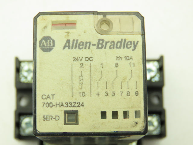 Allen Bradley 700-HA33Z24 Series C/D Relay w/ Base 10A 24VDC  Lot of 15
