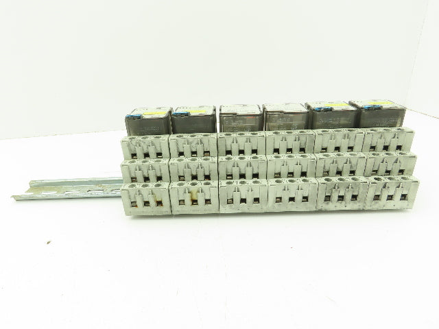 Allen Bradley 700-HB32Z24 Ser E Socket Relay 15A 24VDC w/Base 700-HN153 Lot of 6