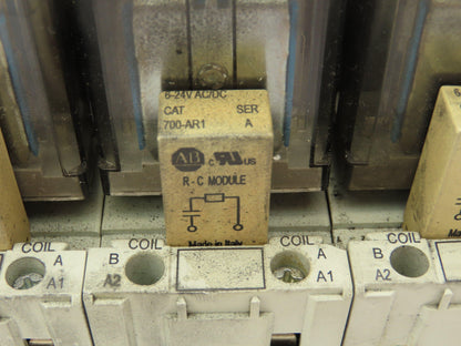 Allen Bradley 700-HB32Z24 Ser E Socket Relay 15A 24VDC w/Base 700-HN153 Lot of 6