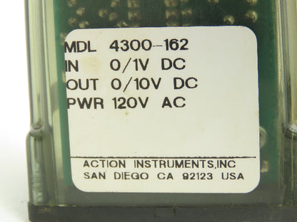 Action Pak 4300-162 Isolating Signal Conditioner Relay DC-In/Out 120VAC Lot of 3