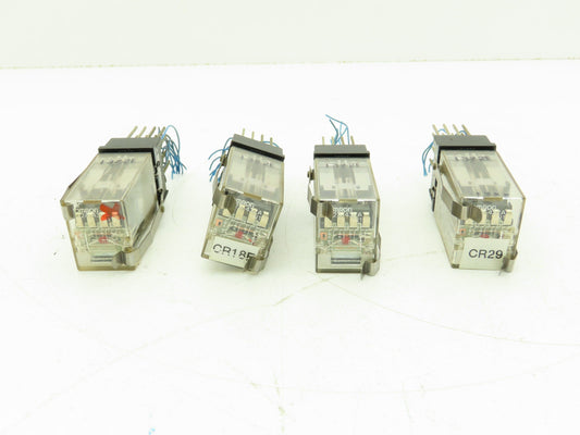 Omron G2A-432A-N1 Socket Relay 14-Pin 24VDC w/ Base PY140N  Lot of 4