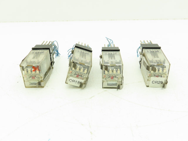 Omron G2A-432A-N1 Socket Relay 14-Pin 24VDC w/ Base PY140N  Lot of 4