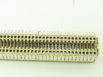 Weidmuller WDU 4  26-10AWG 4mm 32A Terminal Block 160pcs 39" DIN Rail Strip