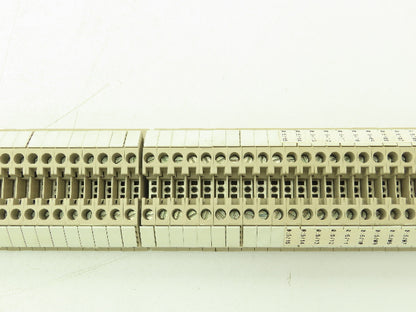 Weidmuller WDU 4  26-10AWG 4mm 32A Terminal Block 160pcs 39" DIN Rail Strip