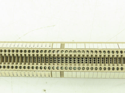 Weidmuller WDU 4  26-10AWG 4mm 32A Terminal Block 160pcs 39" DIN Rail Strip