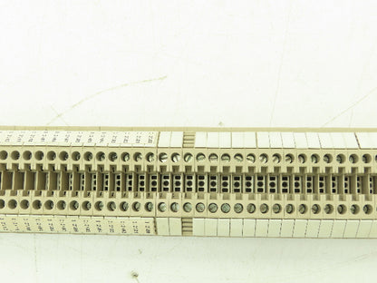 Weidmuller WDU 4  26-10AWG 4mm 32A Terminal Block 160pcs 39" DIN Rail Strip