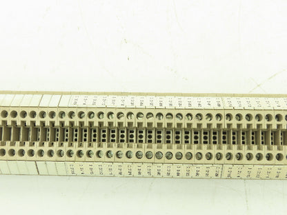 Weidmuller WDU 4  26-10AWG 4mm 32A Terminal Block 160pcs 39" DIN Rail Strip