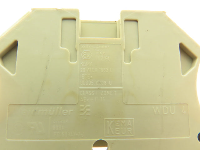 Weidmuller WDU4  26-10AWG 4mm 32A Terminal Blocks (89pcs) 32" DIN Rail