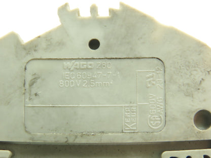 Wago 280-901 Terminal Block 150pcs 31" DIN Rail Strip 28-12AWG 2.5mm 24A 800V