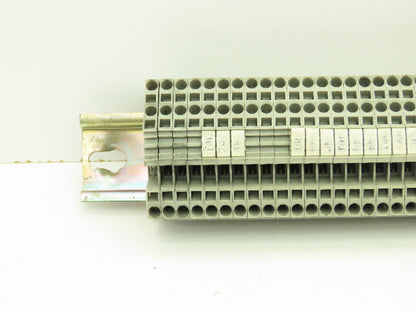 Wago 280-901 Terminal Block 150pcs 31" DIN Rail Strip 28-12AWG 2.5mm 24A 800V