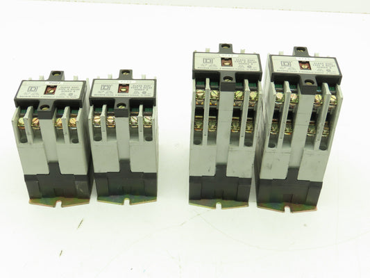 Square D Control Relay Eight/Four Pole Series A 600V 20A 240V Coil Lot of 4
