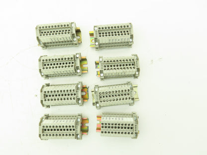 Allen Bradley 1492-HM1 (150pcs) Blue Terminal Blocks x (6) DIN Rails 30A 600V