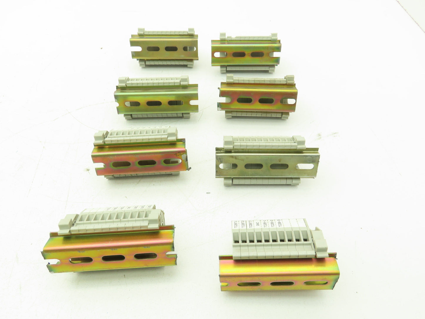 Allen Bradley 1492-HM1 (150pcs) Blue Terminal Blocks x (6) DIN Rails 30A 600V