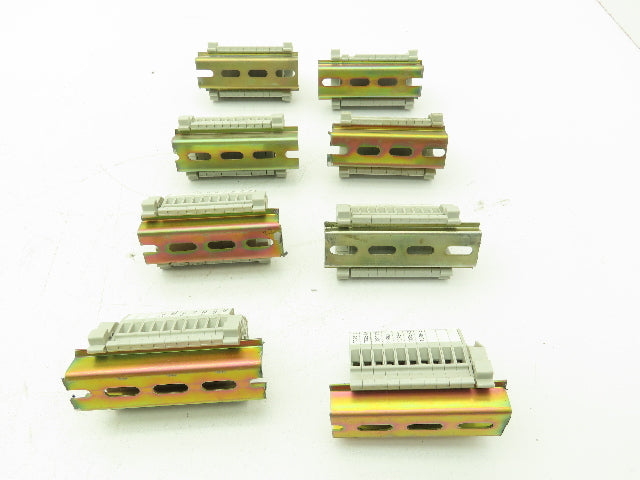 Allen Bradley 1492-HM1 (150pcs) Blue Terminal Blocks x (6) DIN Rails 30A 600V