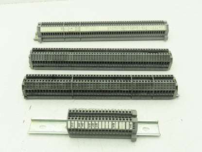 Allen Bradley 1492-HM1 (150pcs) Blue Terminal Blocks x (6) DIN Rails 30A 600V