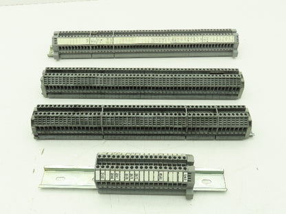 Allen Bradley 1492-HM1 (150pcs) Blue Terminal Blocks x (6) DIN Rails 30A 600V