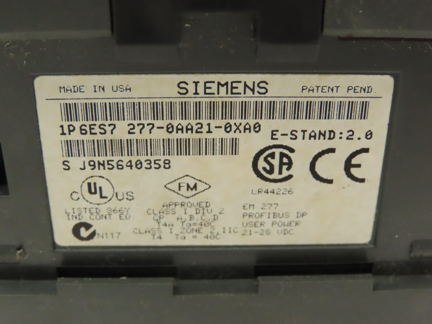 Siemens Simatic 277-0AA21-0XA0 EM 277 Profibus-DP Communication Module