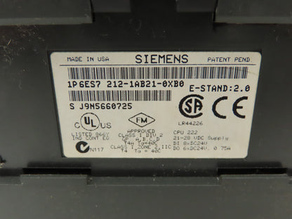 Siemens Simatic 212-1AB21-0XB0 S7-200 CPU 222 DC/DC/DC PLC Input Output