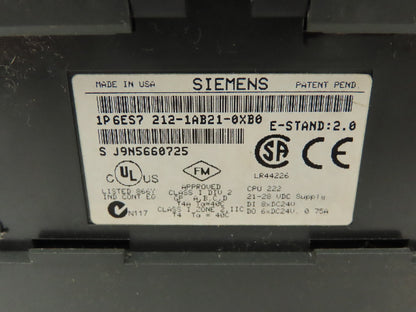 Siemens Simatic 212-1AB21-0XB0 S7-200 CPU 222 DC/DC/DC PLC Input Output