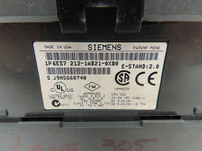 Siemens Simatic 212-1AB21-0XB0 S7-200 CPU 222 DC/DC/DC PLC Input Output