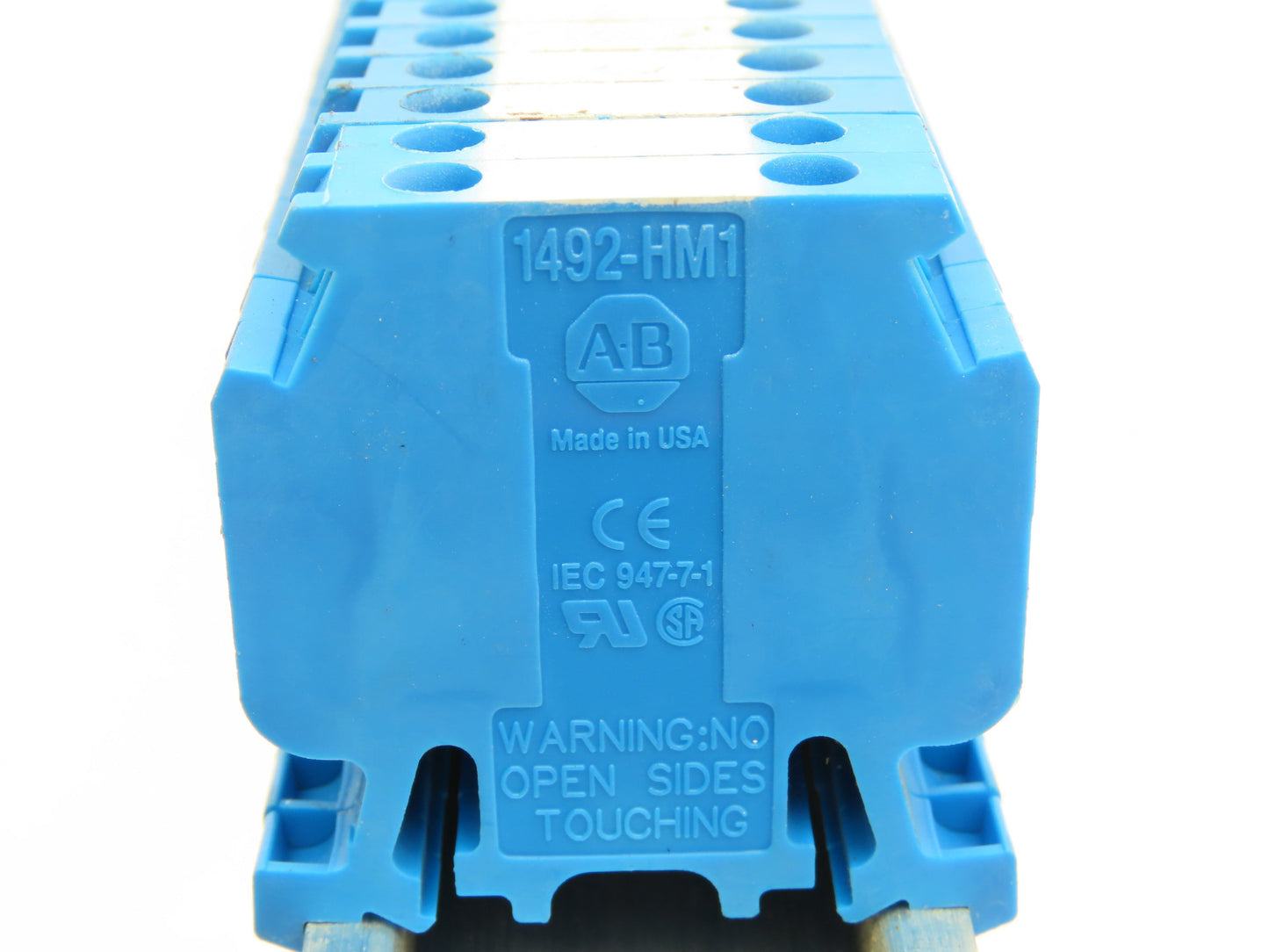 Allen Bradley 1492-HM1 (150pcs) Blue Terminal Blocks x (3) DIN Rails 30A 600V