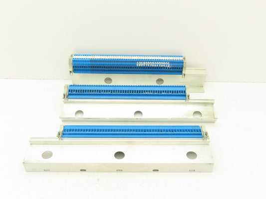 Allen Bradley 1492-HM1 (150pcs) Blue Terminal Blocks x (3) DIN Rails 30A 600V