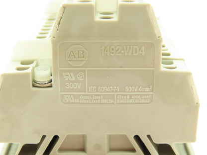 Allen Bradley 1492-HM1 Red Terminal Blocks (120pcs) 30A 600V 36" DIN Rail