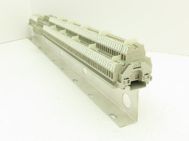Allen Bradley 1492-HM1 Red Terminal Blocks (120pcs) 30A 600V 36" DIN Rail