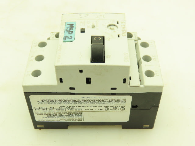 Siemens 3RV10111BA10 Manual Starter Auxiliary 3P 600V 1.4-2 Amp Lot of 7