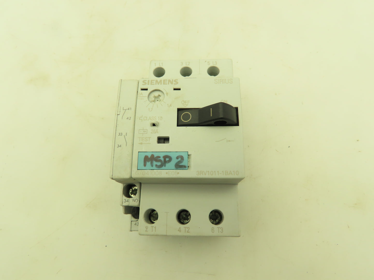 Siemens 3RV10111BA10 Manual Starter Auxiliary 3P 600V 1.4-2 Amp Lot of 7