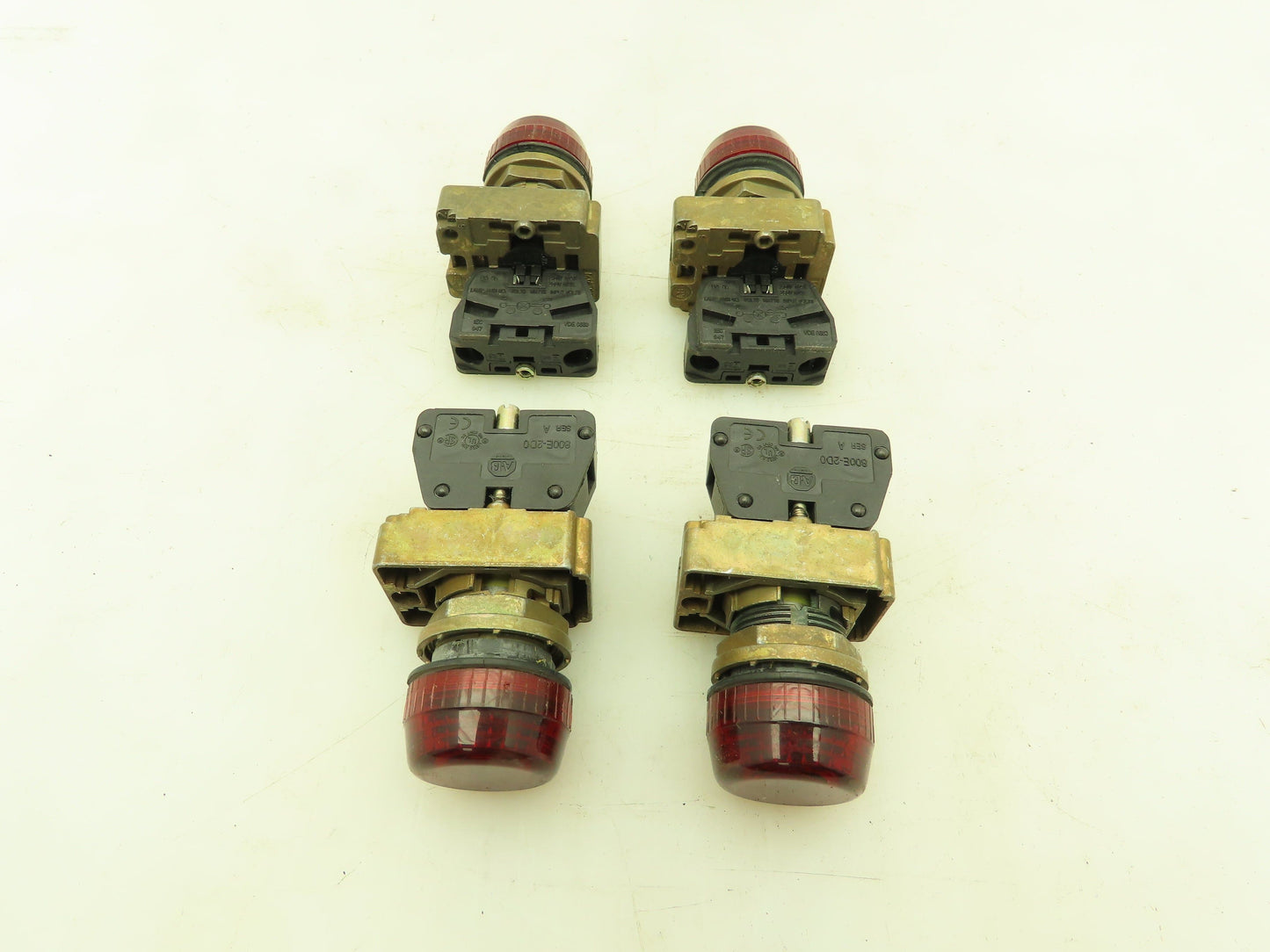Allen Bradley 800EP-PL4 Optically Enhanced Red Pilot Light 28V Lot of 4
