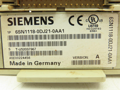 Siemens 6SN1118-0DJ21-0AA1 Simodrive Drive Board Module Card Version A