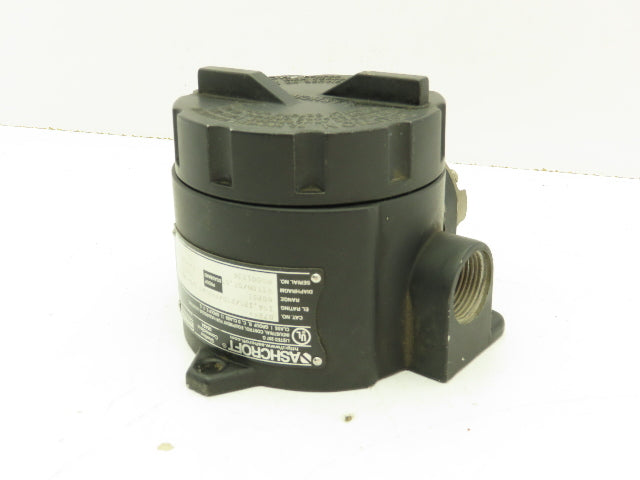 Ashcroft B724V Pressure Switch 15A 125/250/480VAC 60/500 PSI Hazardous Location