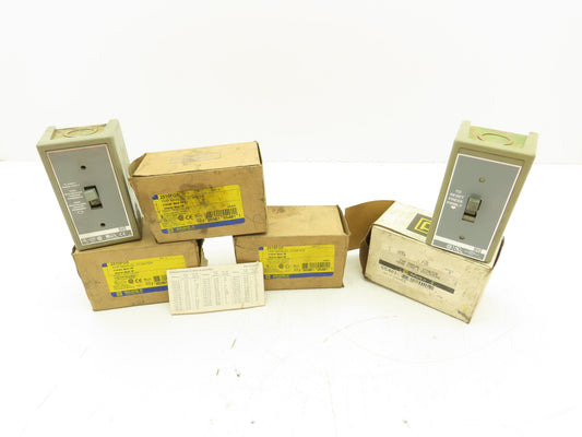 Square D 2510FG5 FHP Manual Starter Switch 2P 115/277VAC NEMA 1  Lot of 4
