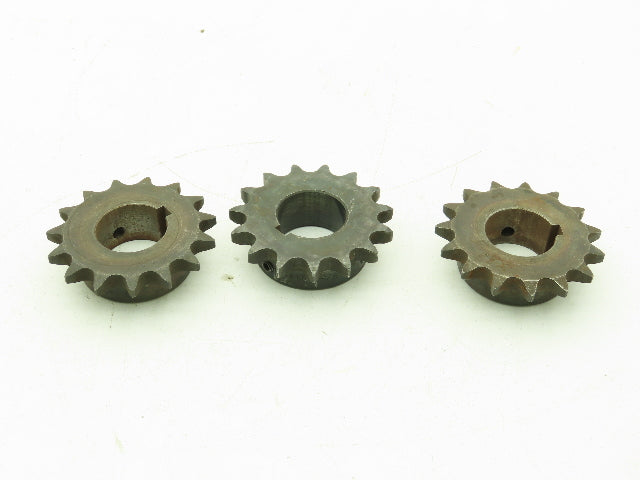 Tsubaki H50B15F #50 Roller Chain Sprocket 15T 5/8P 1-3/8" Bore  Lot Of 3