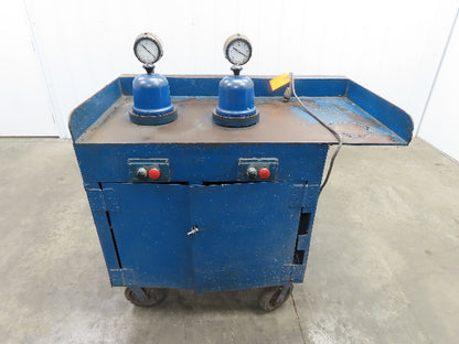 Double Gast Vacuum Pump Metal Sample Cart, Foundry Testing