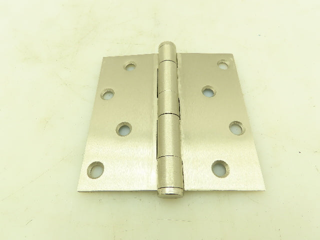 Butt Hinge 4.5X4.5" Satin Nickel Finish Mortise Mounting Square Corner Lot of 9