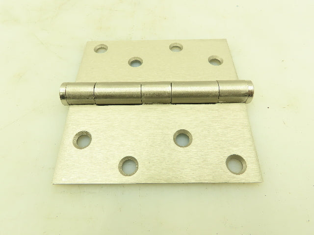 Butt Hinge 4.5X4.5" Satin Nickel Finish Mortise Mounting Square Corner Lot of 9