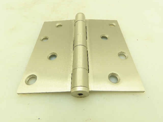 Butt Hinge 4.5X4.5" Satin Nickel Finish Mortise Mounting Square Corner Lot of 9