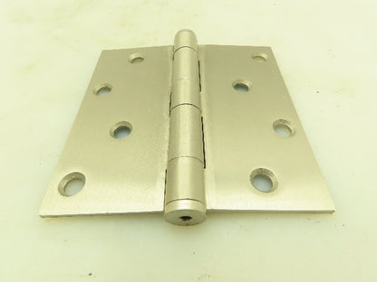 Butt Hinge 4.5X4.5" Satin Nickel Finish Mortise Mounting Square Corner Lot of 9