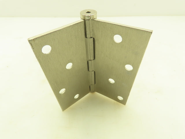 Butt Hinge 4.5X4.5" Satin Nickel Finish Mortise Mounting Square Corner Lot of 9
