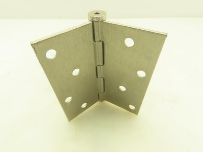 Butt Hinge 4.5X4.5" Satin Nickel Finish Mortise Mounting Square Corner Lot of 9