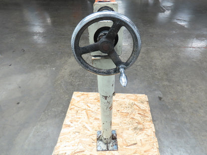 Hand Crank Post Mount Jib Crane, Ball Screw Winch, 36" Clearance, 9" Travel