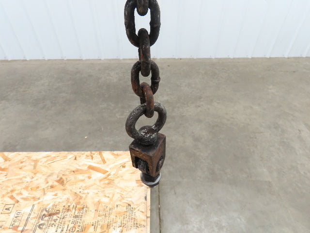 Hand Crank Post Mount Jib Crane, Ball Screw Winch, 36" Clearance, 9" Travel