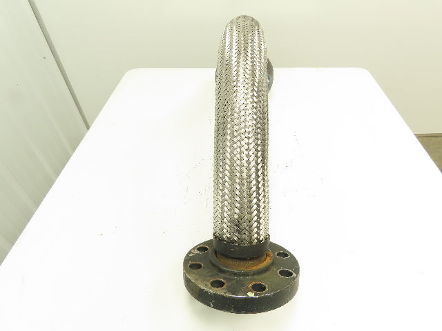 Weldbend 36" x 3" Flanged Stainless Steel Braided Flex Hose #300