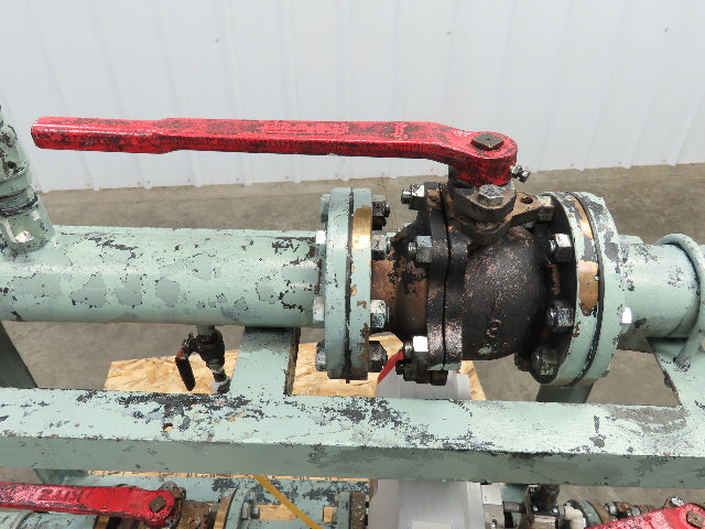 3" Flanged Pipe, Valve Control Station, Process Piping Bypass Valve