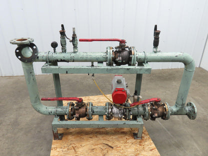3" Flanged Pipe, Valve Control Station, Process Piping Bypass Valve