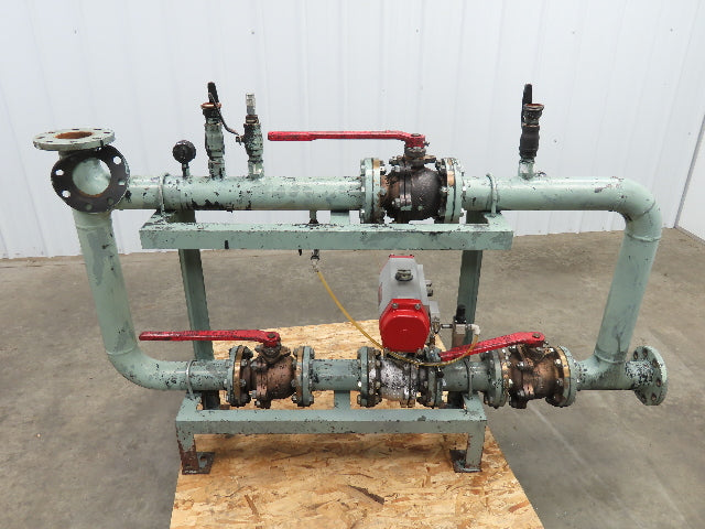 3" Flanged Pipe, Valve Control Station, Process Piping Bypass Valve